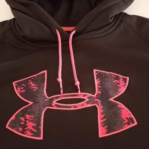 Under Armour Brown And Pink Camo Pullover Hoodie Women's Size Small - Picture 9 of 12